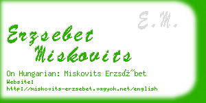 erzsebet miskovits business card